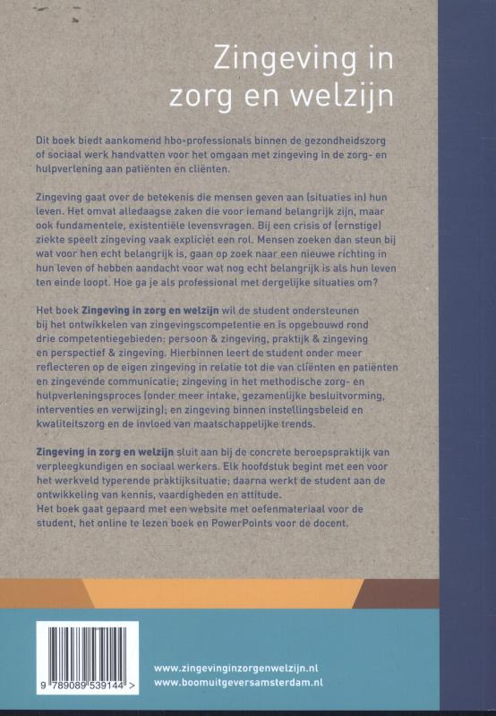 Zingeving in zorg en welzijn achterkant