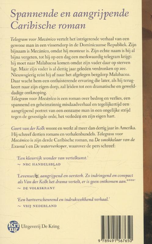 Telegram voor Mecanico achterkant