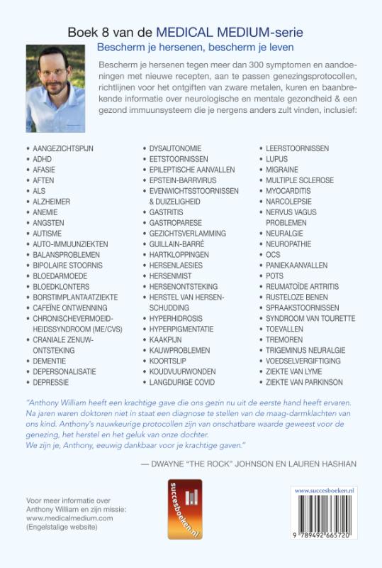 Brain Saver Protocollen reinigingen & recepten / Medical Medium achterkant