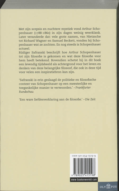 Arthur Schopenhauer achterkant