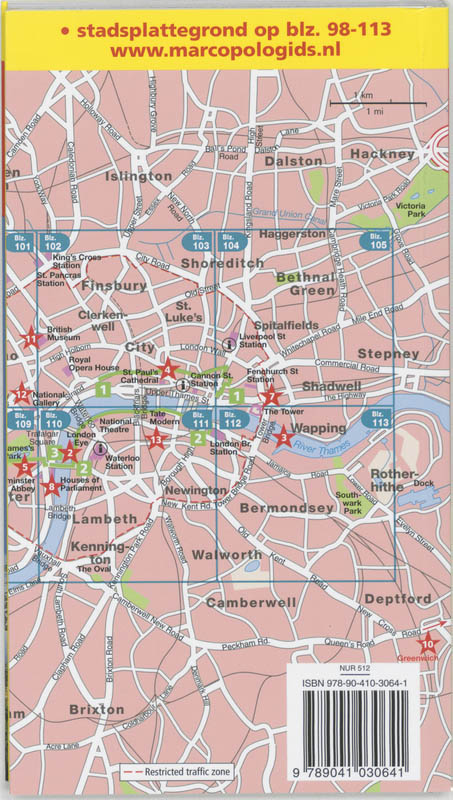 Marco Polo Reisgids Londen achterkant