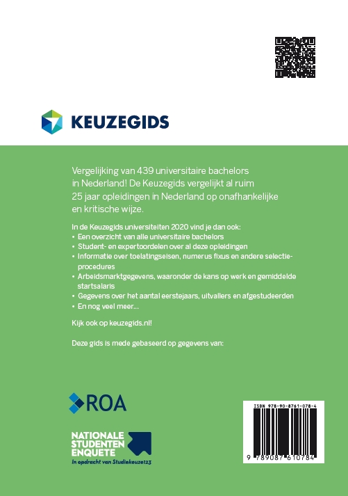 Keuzegids universiteiten 2020 achterkant