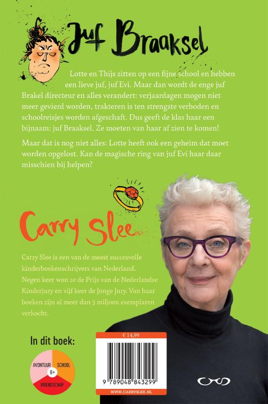 Juf Braaksel en de magische ring / Juf Braaksel achterkant
