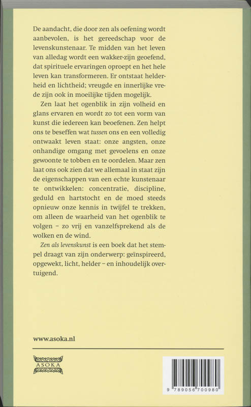 Zen Als Levenskunst achterkant