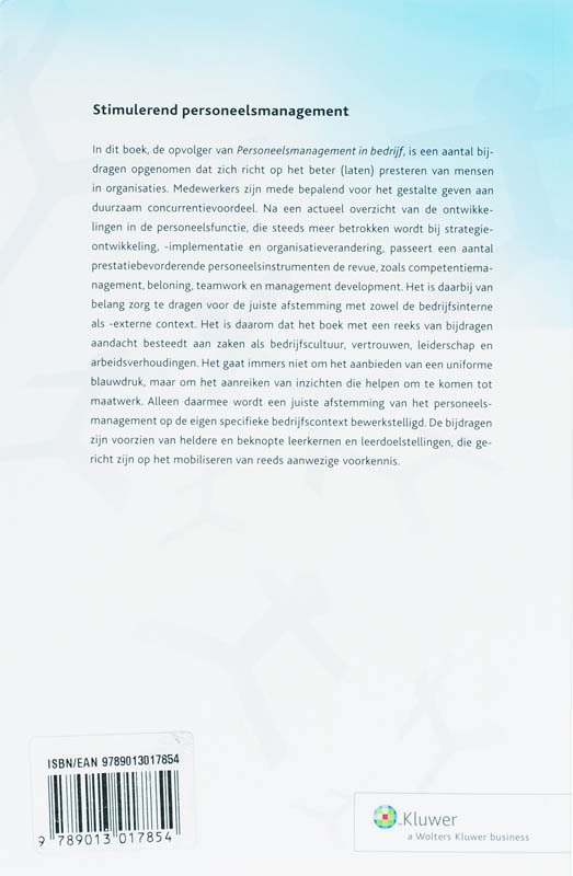 HR Management  -   Stimulerend personeelsmanagement achterkant