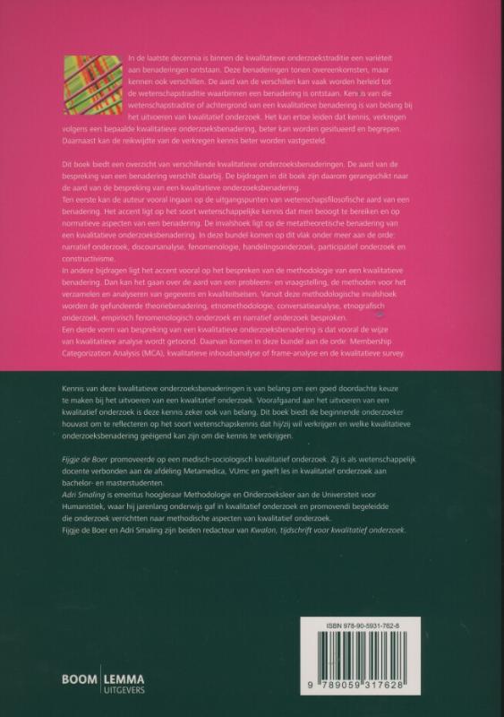 Benaderingen in kwalitatief onderzoek achterkant