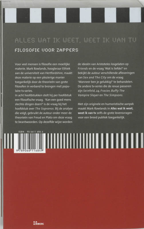 Alles Wat Ik Weet, Weet Ik Van Tv achterkant
