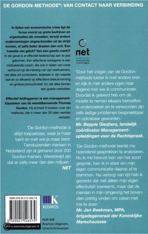 Effectief leidinggeven achterkant