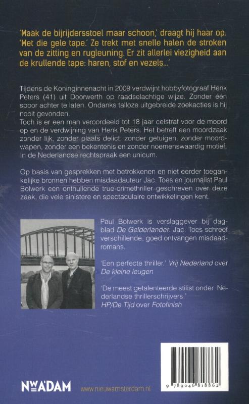 Moordzaak zonder lijk achterkant