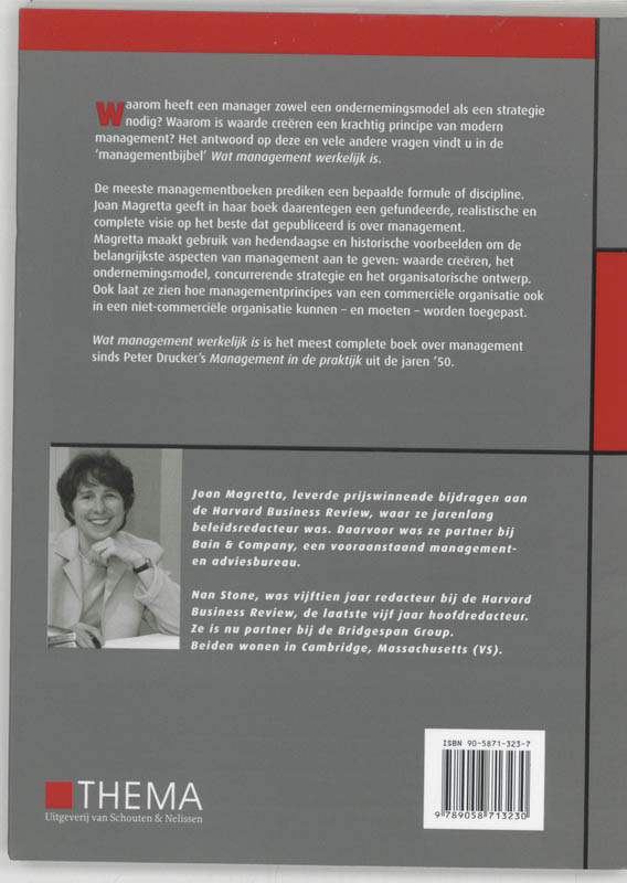 Wat Management Werkelijk Is achterkant