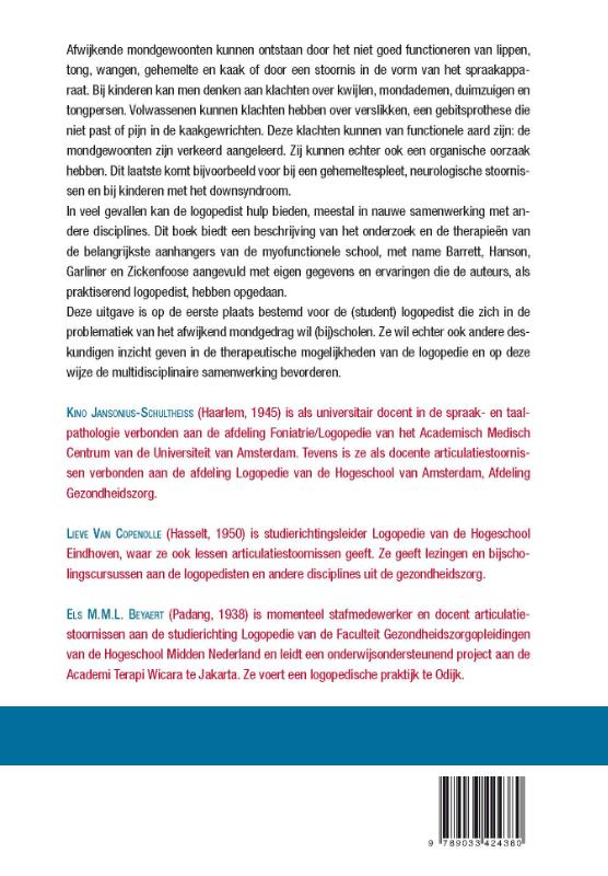 Afwijkende mondgewoonten achterkant