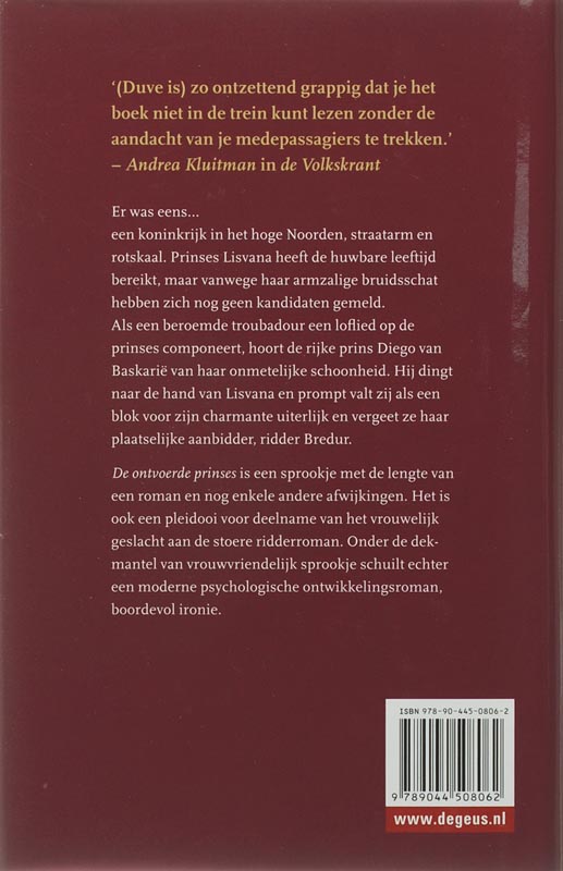 De Ontvoerde Prinses achterkant