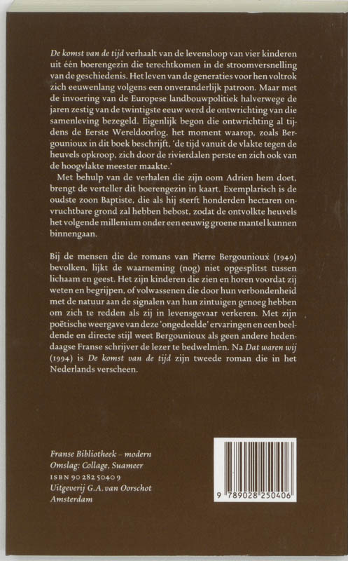 De komst van de tijd achterkant