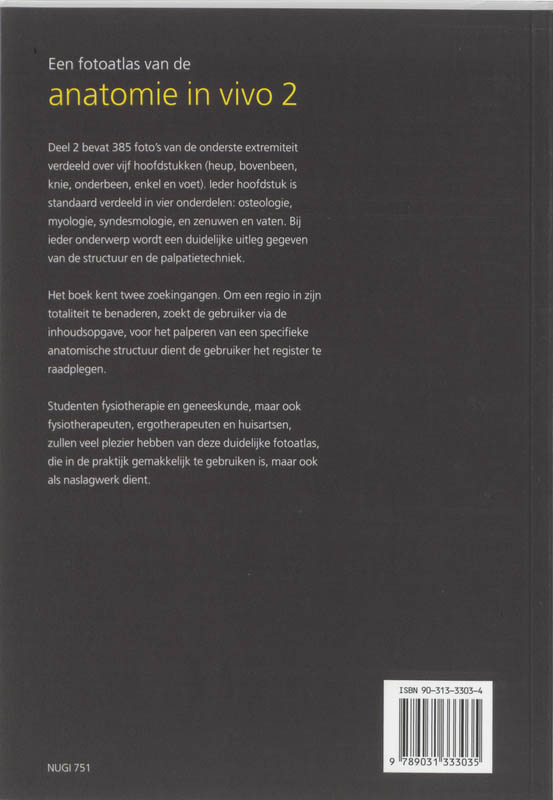 Een fotoatlas van de anatomie in vivo 2 achterkant