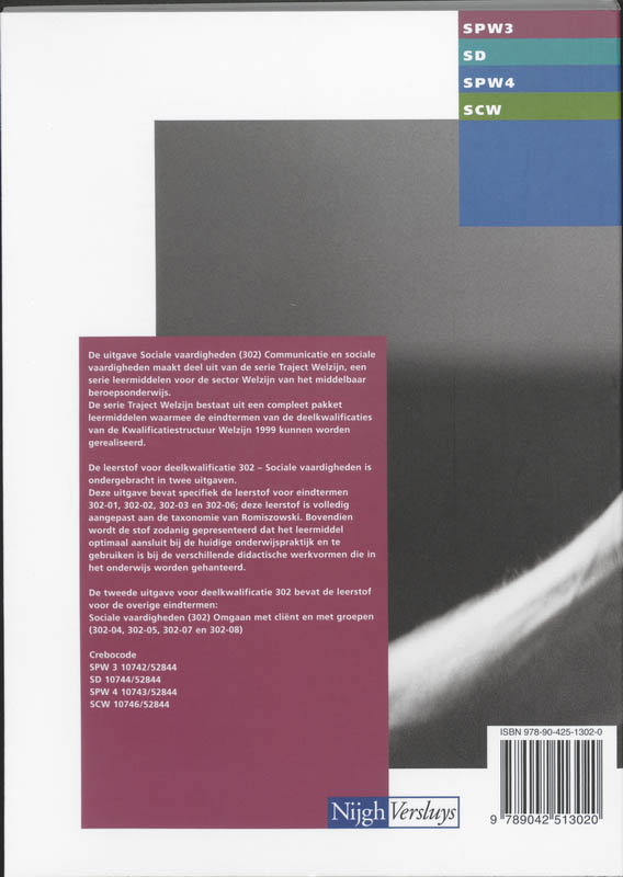 Sociale vaardigheden / 302 Communicatie en sociale vaardigheden / Traject Welzijn achterkant