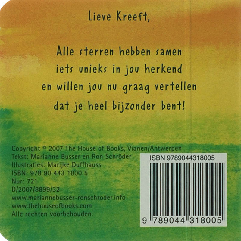 KREEFT STERRENKINDJES achterkant