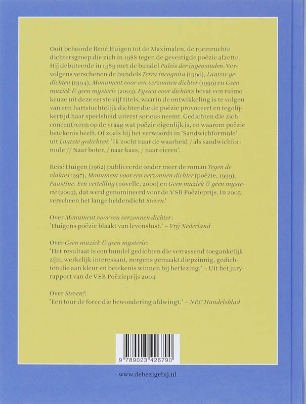 Fysica voor dichters achterkant