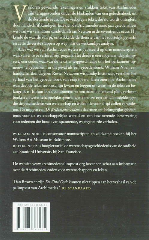 De Archimedes Codex achterkant