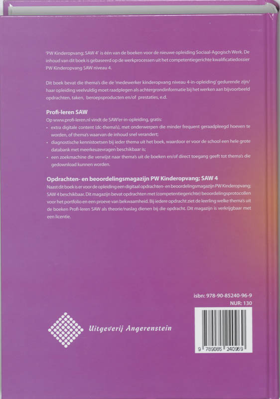 Pedagogisch Werker Kinderopvang / Saw 4 achterkant