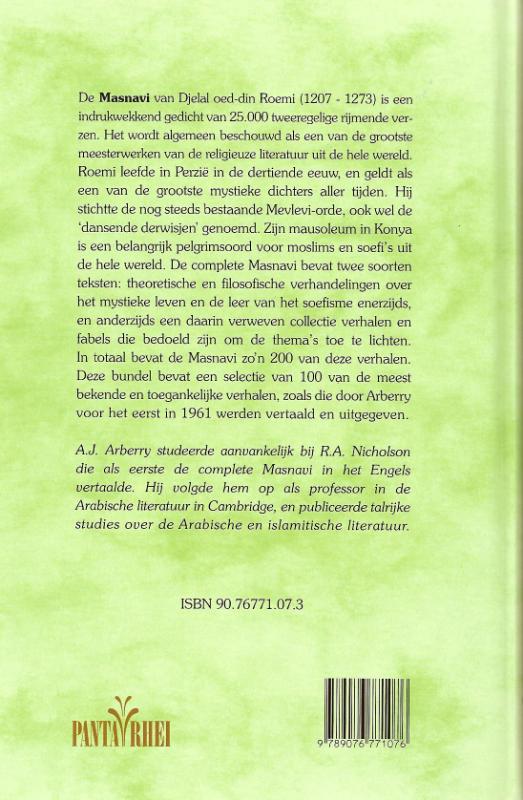 100 Verhalen Uit De Masnavi Van Roemi achterkant