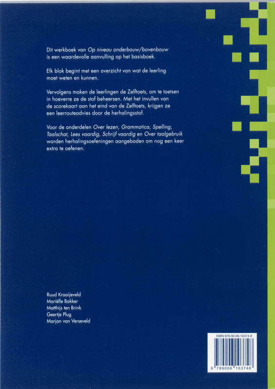 Op Niveau 3 vmbo-k Werkboek achterkant