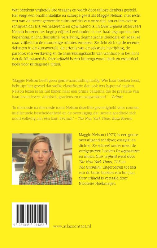 Over vrijheid achterkant