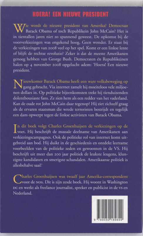 Hoera! Een Nieuwe President achterkant