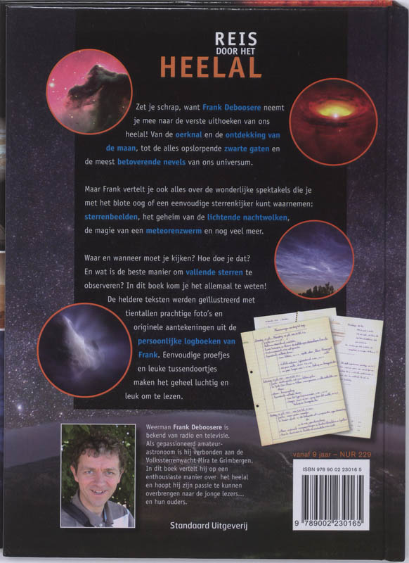 Reis door het heelal achterkant
