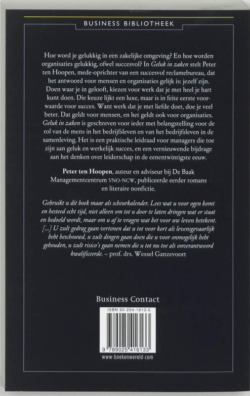 Geluk In Zaken achterkant