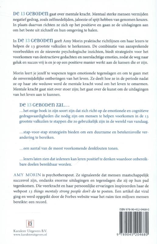 De 13 geboden achterkant