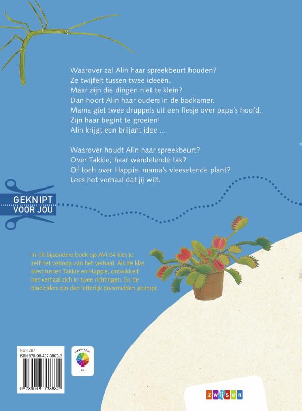 De spreekbeurt van Alin: over een wandelende tak of een vleesetende plant? / Geknipt voor jou achterkant