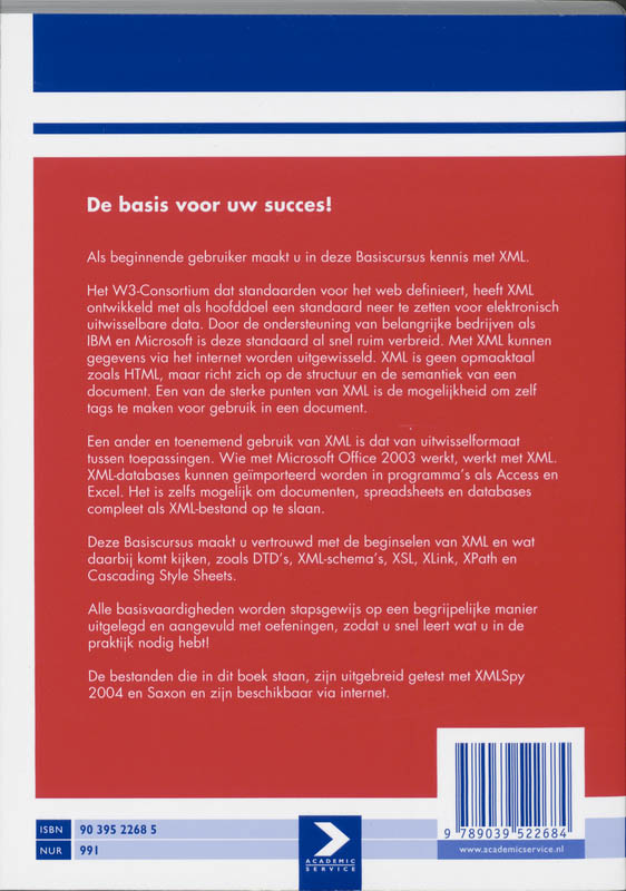 Basiscursus XML achterkant