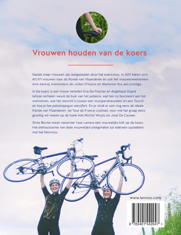 De koers is een vrouw achterkant