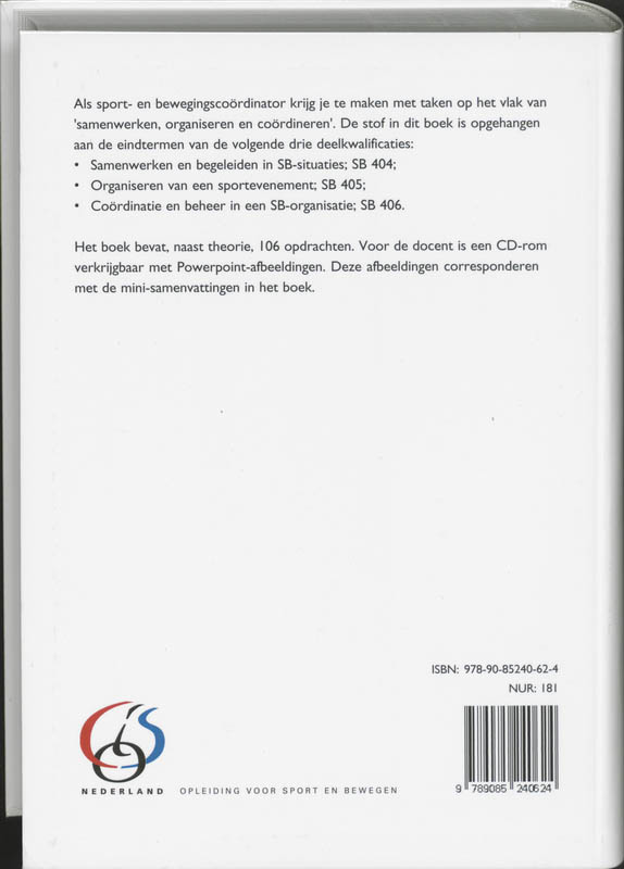 Samenwerken, organiseren en coordineren SB 404 405 406 achterkant