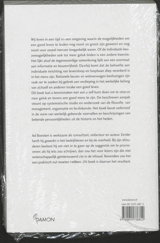 Goed leven: meer geluk dan wijsheid achterkant