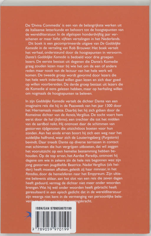 Dante's Goddelijke Komedie uitgelezen achterkant