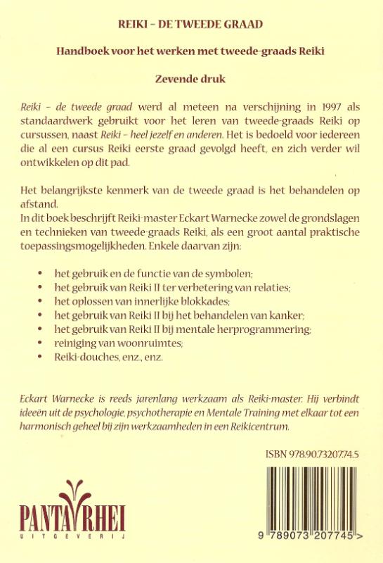 Reiki De tweede graad achterkant