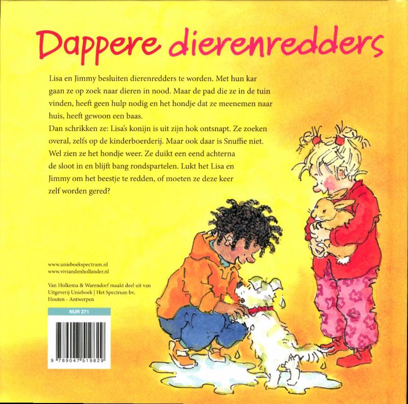 Dappere dierenredders / Lisa en Jimmy achterkant