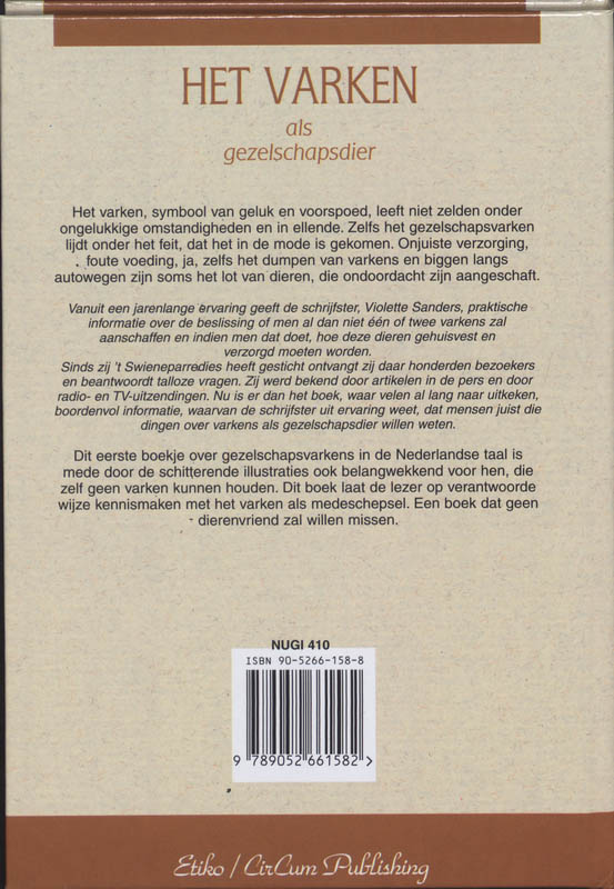 Het Varken Als Gezelschapsdier achterkant