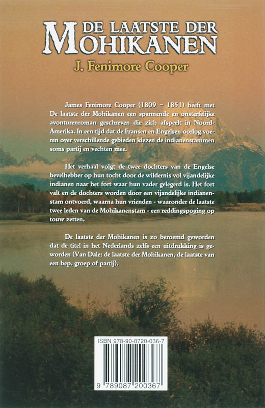 De laatste der Mohikanen achterkant