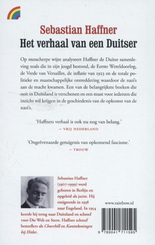 Rainbow paperback - Het verhaal van een Duitser 1914-1933 achterkant