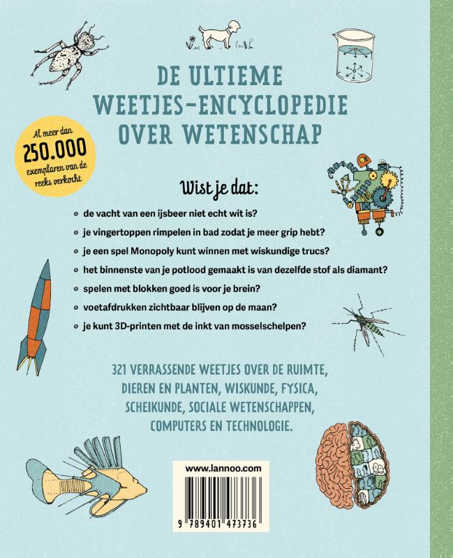 321 superslimme dingen die je moet weten over wetenschap / 321 - de leukste weetjesboeken achterkant