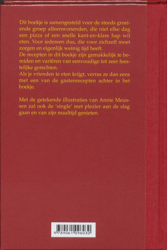 Lekker eten in je eentje / Miniaturen reeks / 24 achterkant