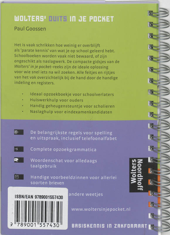 Wolters Duits In Je Pocket achterkant