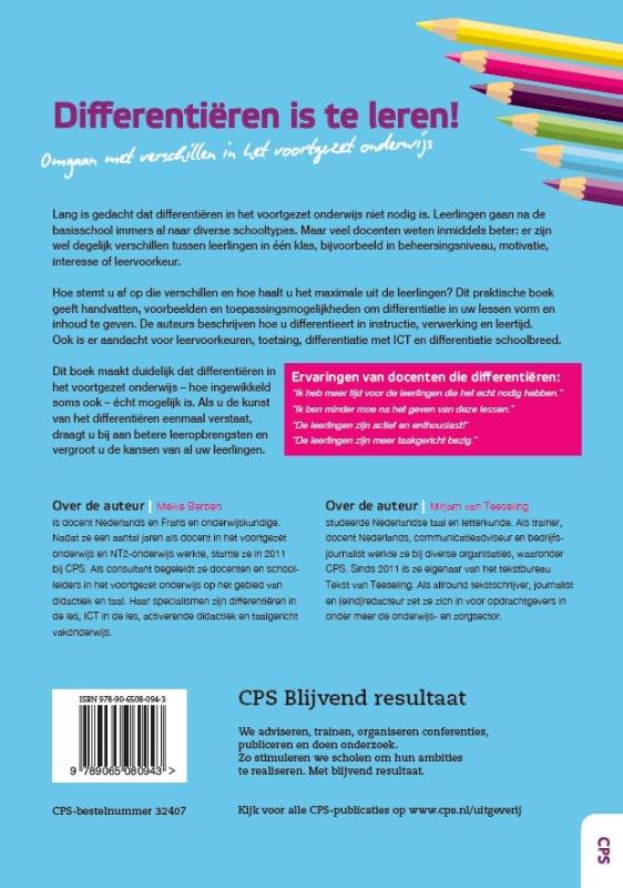 Differentieren is te leren! achterkant