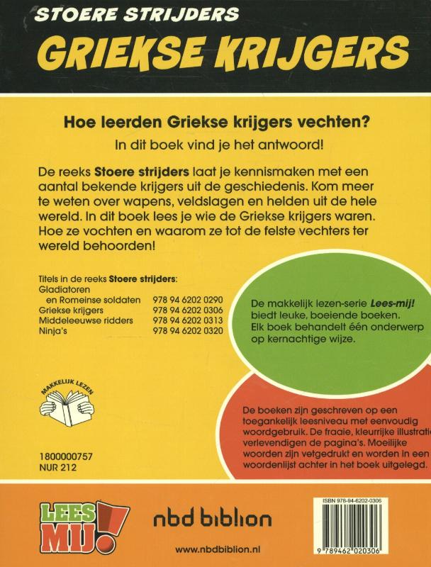 Stoere strijders - Griekse krijgers achterkant