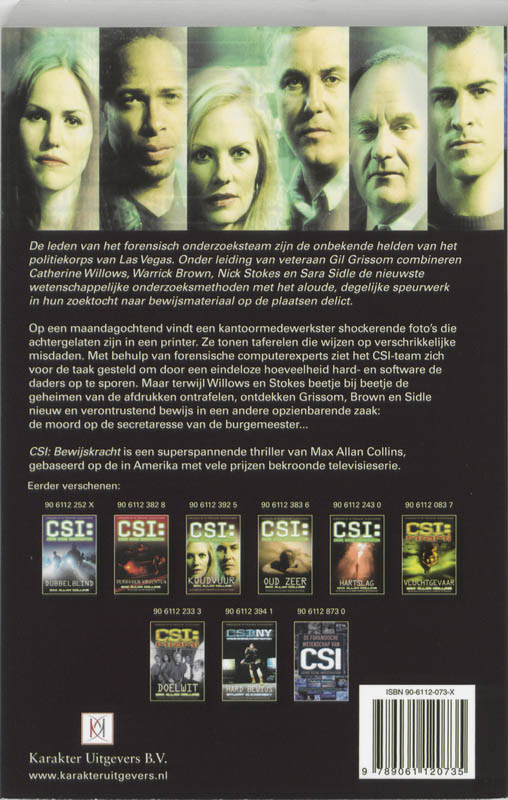 CSI : Bewijskracht achterkant