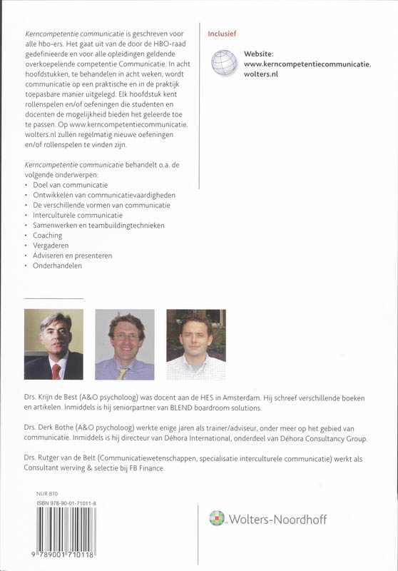 Kerncompetentie Communicatie achterkant