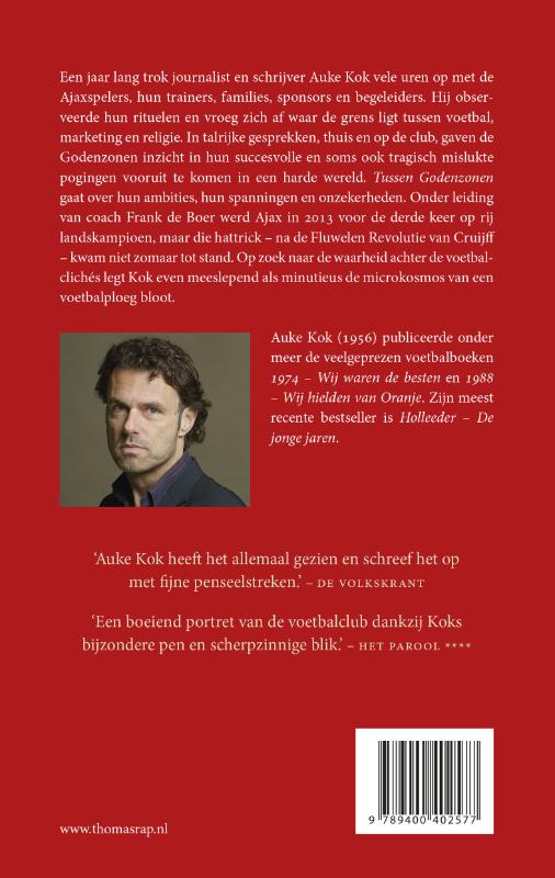 Tussen godenzonen  -  Auke Kok achterkant