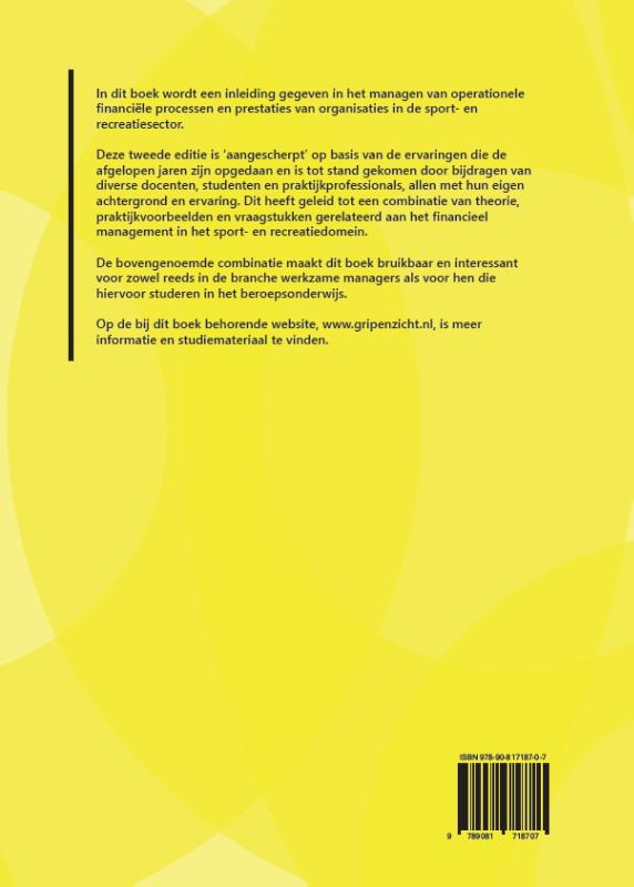 Grip en zicht op de financiele huishouding van sport- en recreatie organisaties achterkant